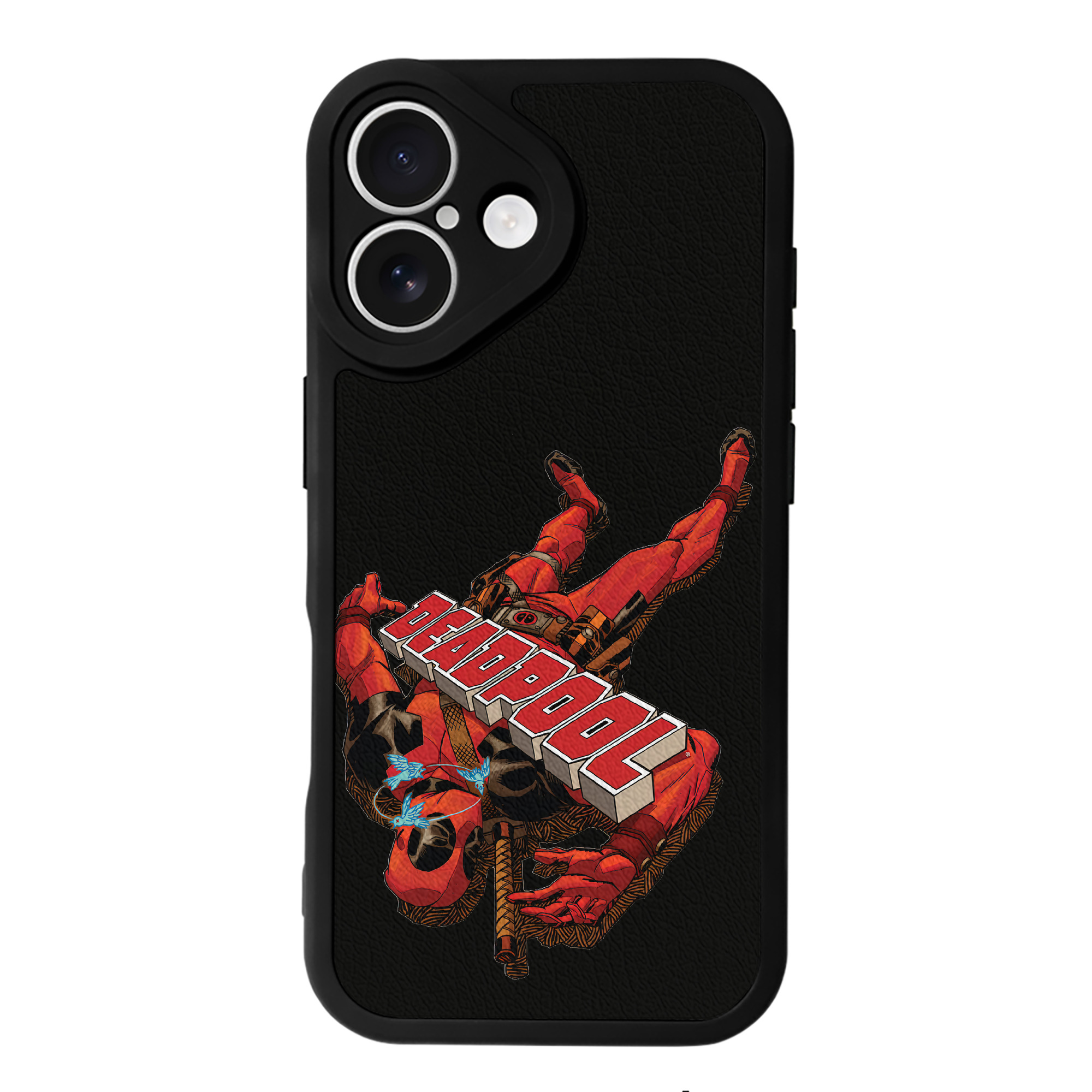 （画像用） Deadpool デッドプール 【iPhone 16シリーズ対応】シリコンスマホケース（レザー調） 材質：シリコン